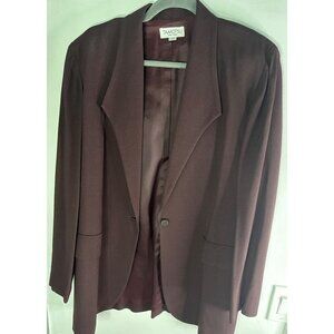 Tamotsu New York Women’s Jacket Blazer L Burgundy VTG Retro Y2K Academia Style